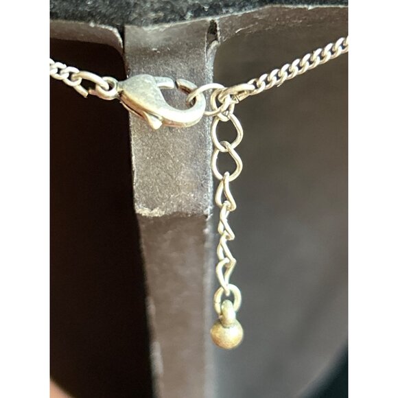 Silver Tone Feather Pendant Necklace With 16” Adjustable Chain - Picture 2 of 4